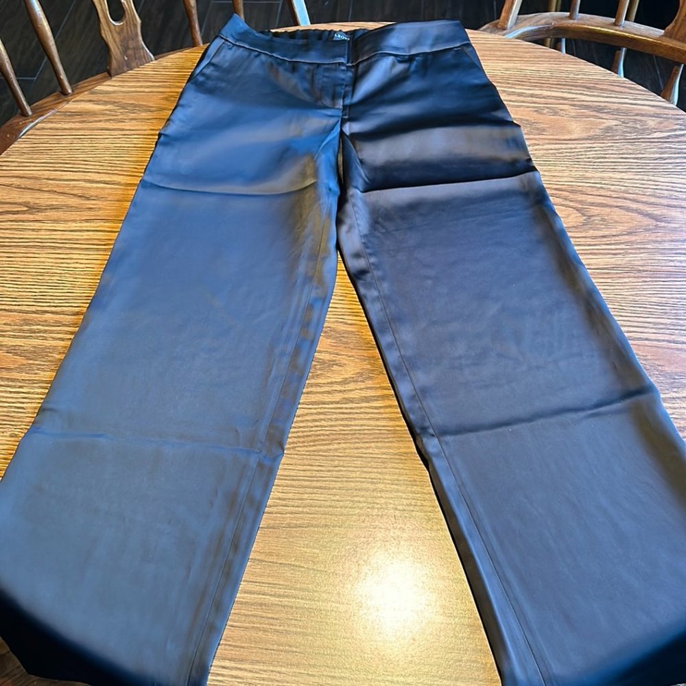 Talbots NWT Women's Black Satin Dress Pants Size 2 Brand New! Comfortably Light!